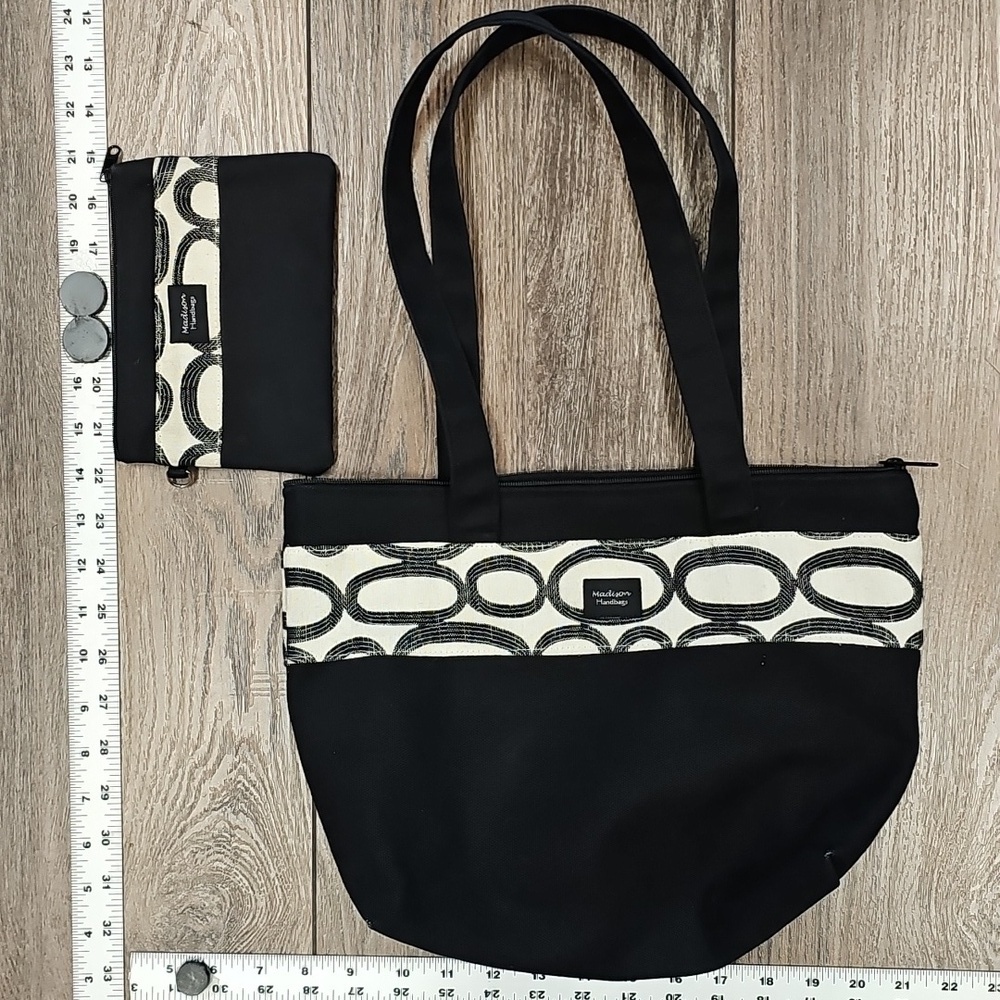 Black, Usa, Tote, Bag, Coin, America, Casual, Travel, Office, Teacher, Basic